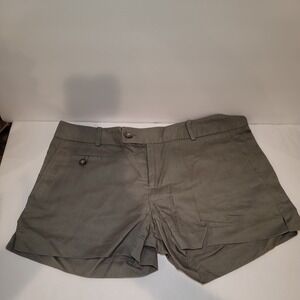 NWT Banana Republic Martin Fit Shorts Womens Size 12P Olive Green Cuffed Stretch